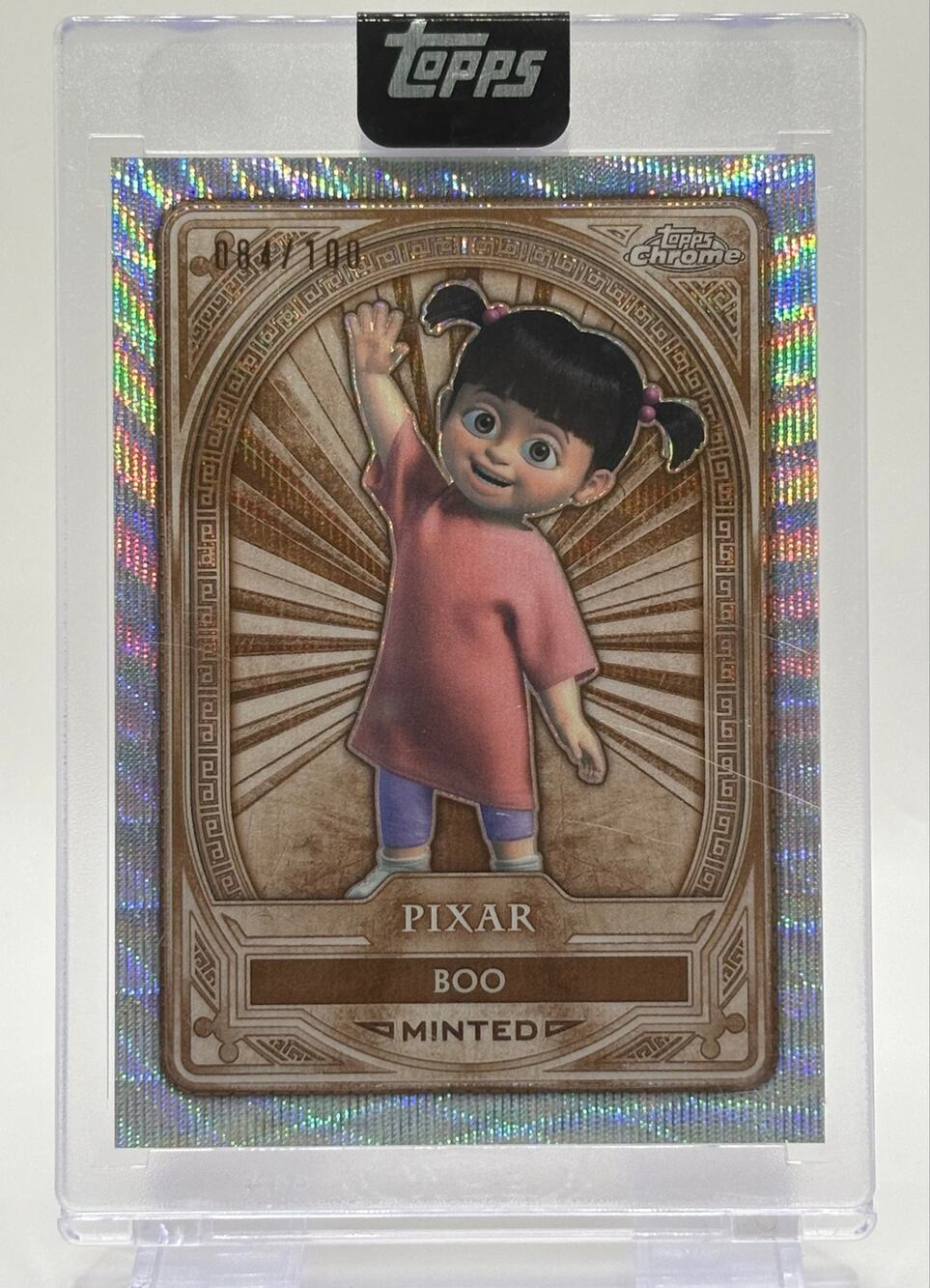 2025 Topps Chrome Disney Mint Boo Minted Wave Refactor 84/100 Pixar Monsters Inc
